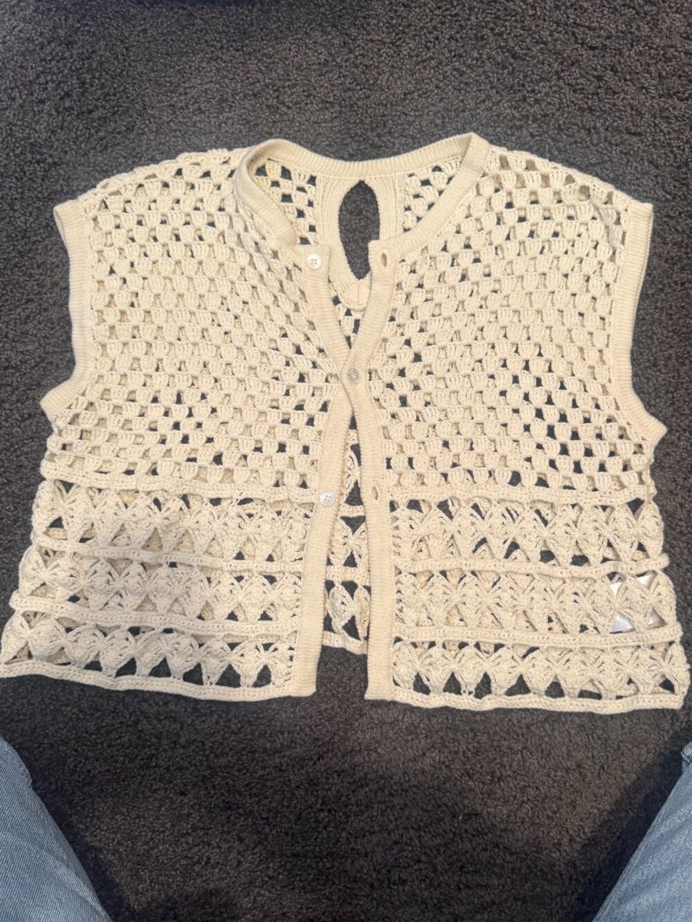 The Frankie Shop Crochet Vest